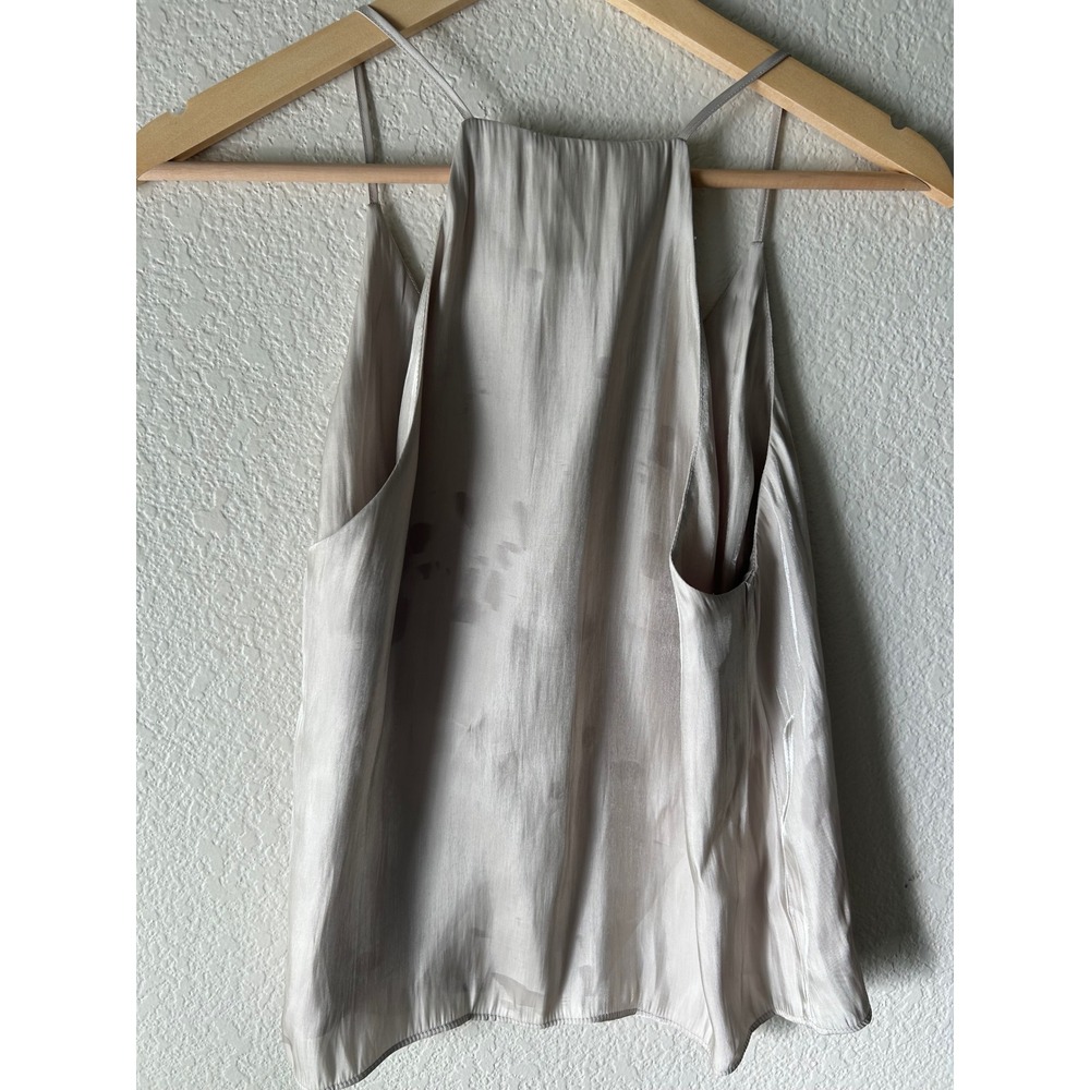 Forever 21 Women Taupe Satin Halter Neck Cami‎ Tank Top Champagne Small - Picture 2 of 2